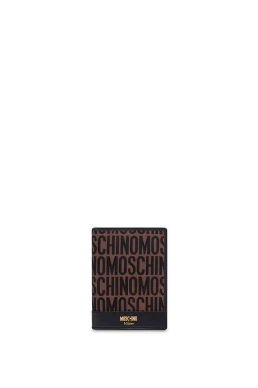 Moschino Allover Logo Wallet Brown Maat: OS | Portemonnees Outlet | Dames | Bruin