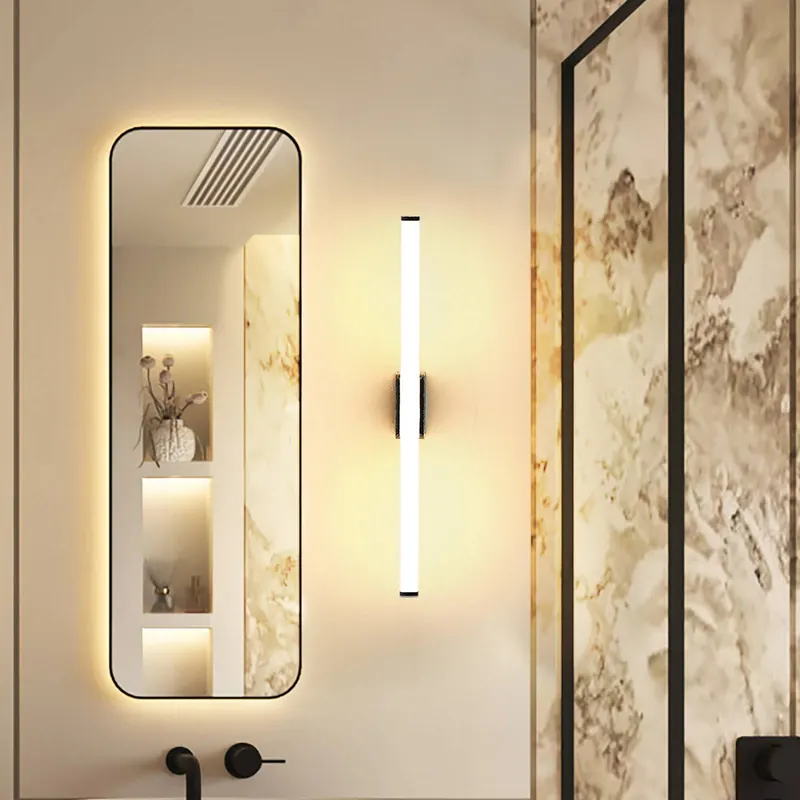 Kinkiet LED VINA S, czarny, szerokość 40 cm, IP44, CCT
