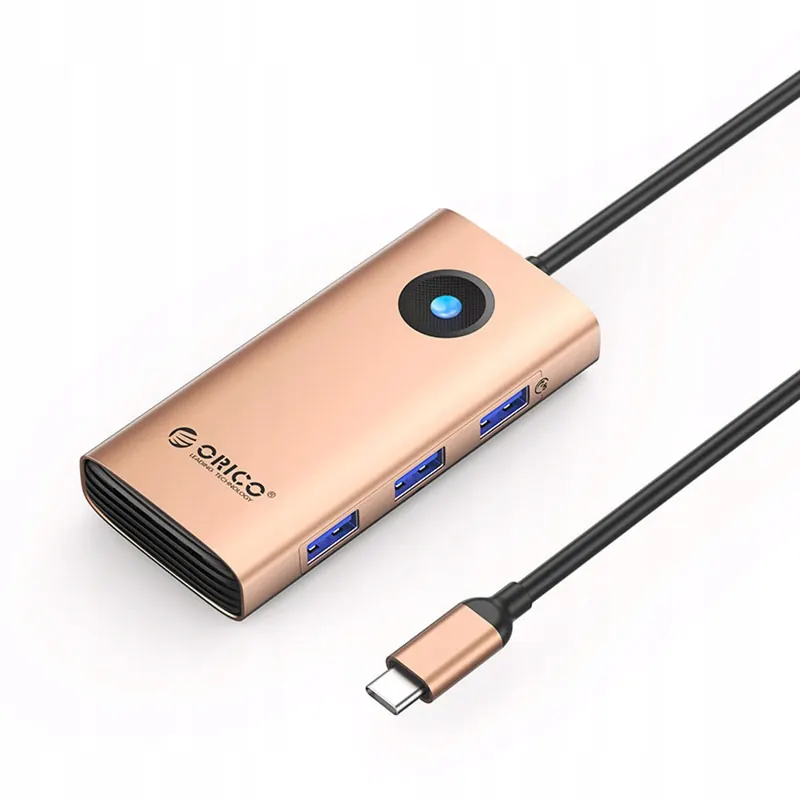 Stacja dokująca 6w1 Usb-c Usb-a Usb-c Hdmi Pd 100 W 4K 30Hz różowo złot