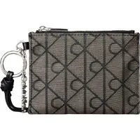 Calvin Klein Script Hardware Jacquard Pouch Lotus Beige/black Jacquard Maat: OS | Clutches Outlet | Dames | Zwart