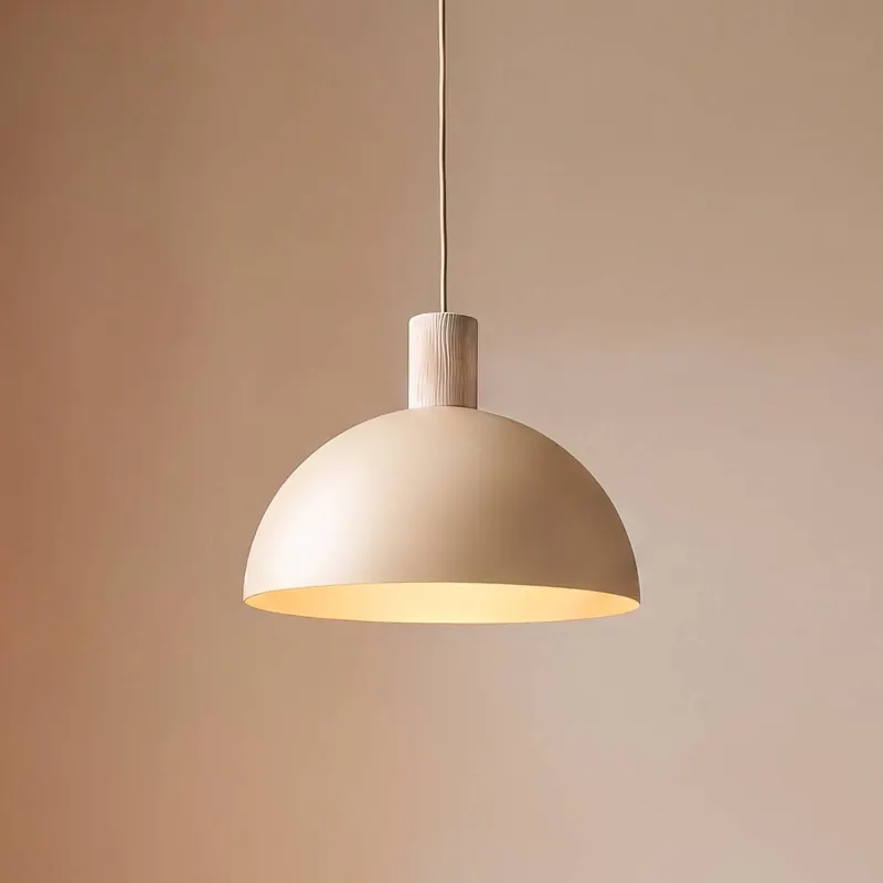 Żyrandol Oslo, kolor piaskowy, metal, Ø 34 cm, E27