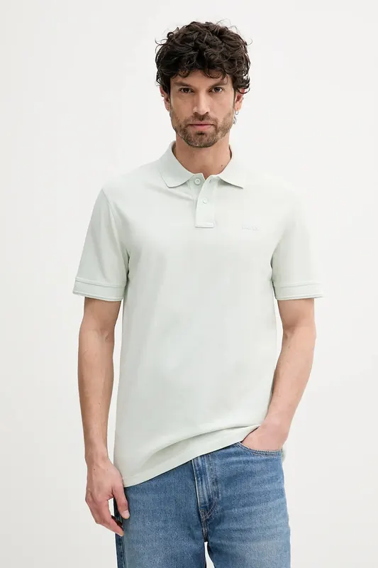 BOSS Orange polo męskie bawełniane Prime