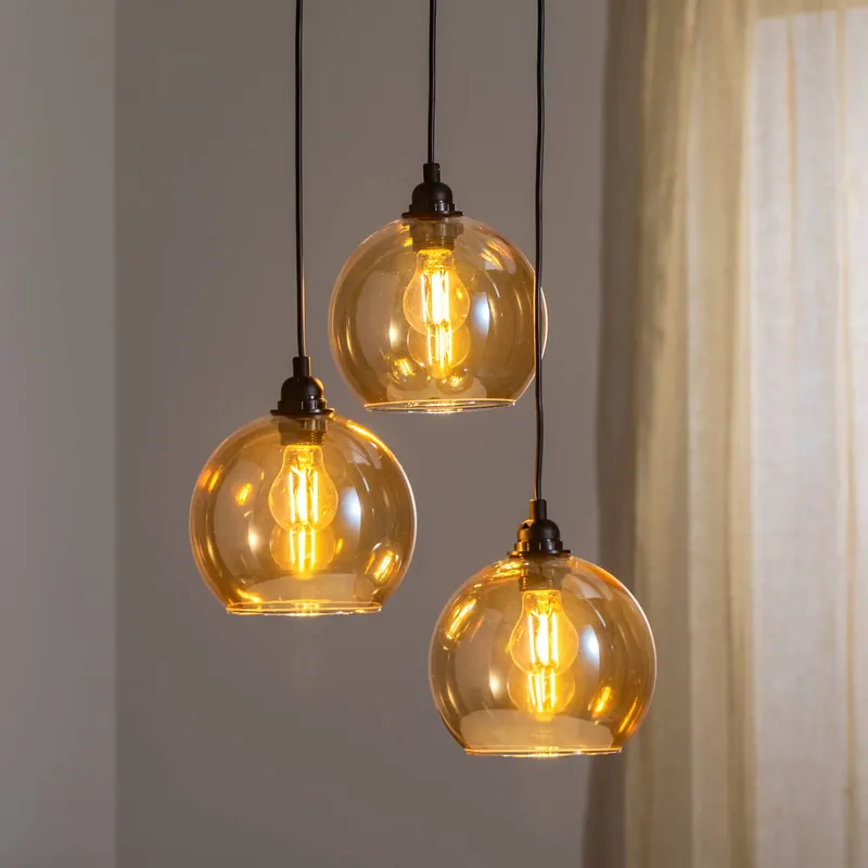 Lampa żyrandol żyrandol złoty 021 3-punktowa Ø20cm