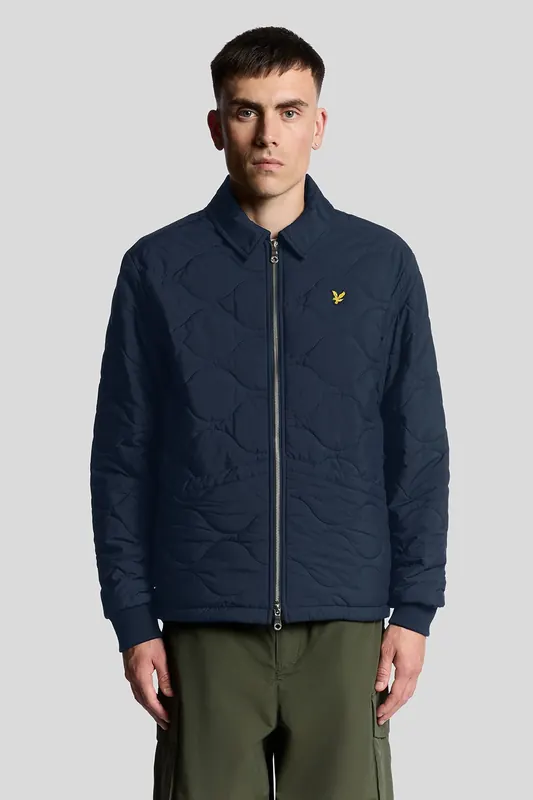 Lyle & Scott Quilted Ripstop Jacket Dark Navy Maat: L | Lichte Jassen Outlet | Heren | Blauw