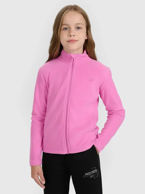 4F bluza polarowa polar dla dziewczynek 4FJWAW25TFLEF346 różowy (146)