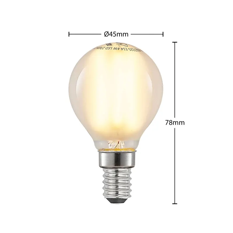Żarówka kropla LED E14 4W 2 700 K matowa 5 szt.