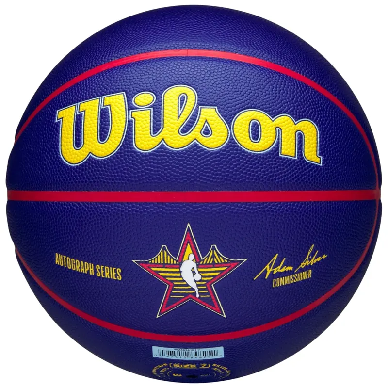 Wilson 2025 NBA All Star Auto Ball WZ4034101XB, Unisex, Białe, piłki do koszykówki, Skóra kompozytowa, rozmiar: 7
