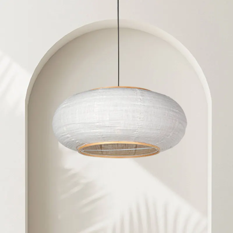 Żyrandol Sparkled Light, czarna/szara z lenu, Ø 60 cm