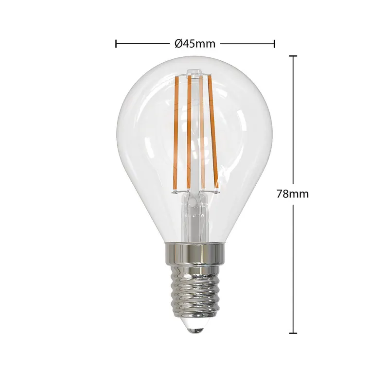 Żarówka filament E14 4W 2 700 K kropla ściemniana