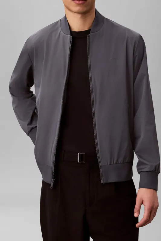 Calvin Klein Ls Matte Bomber Jacket Turbulence Maat: M | Bomberjacks Outlet | Heren | Grijs