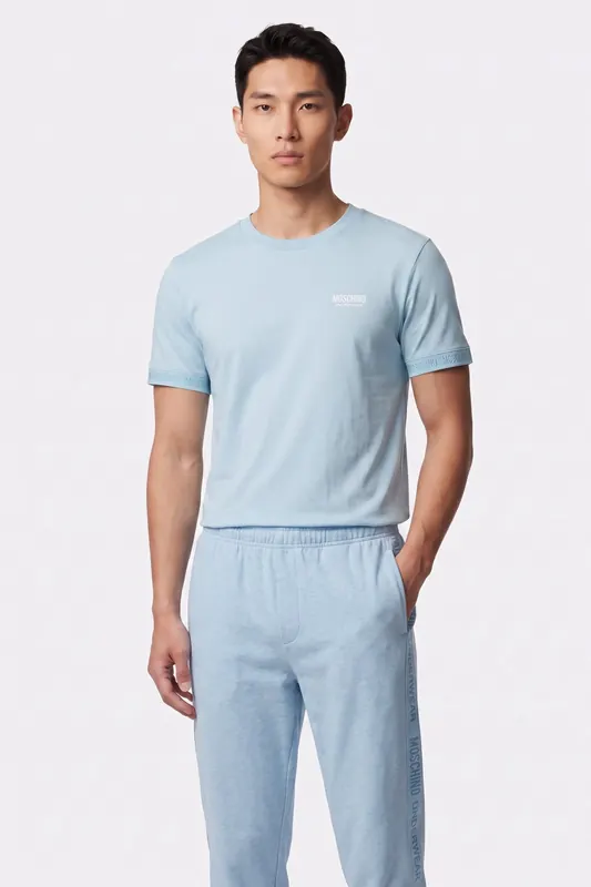 Moschino T-shirt Blue Maat: L | Basic T-Shirts Outlet | Heren | Blauw