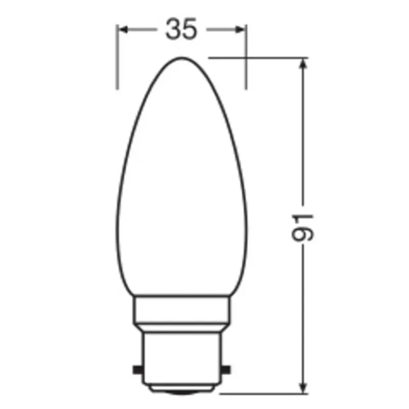 Żarówka LED OSRAM, B22d, 1,8 W, matowa, 2700 K