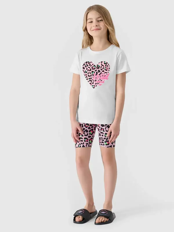 4F Legginsy dziewczęce w panterkę F133 (146/152)