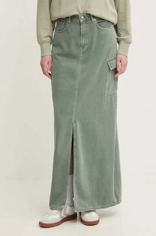 Pepe Jeans spódnica jeansowa MAXI SKIRT HW CLR