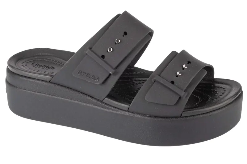 Crocs Brooklyn Low Wedge Sandal 207431-001, Damskie, Czarne, sandały, syntetyk, rozmiar: 38/39