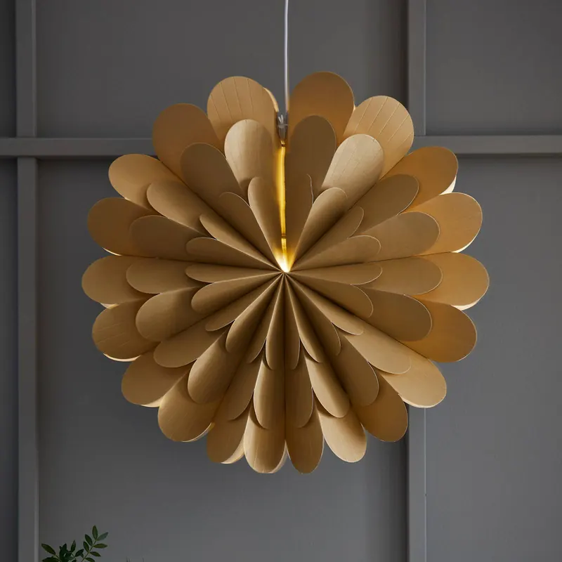 Lampa wisząca Maravilla, złota Ø 60 cm