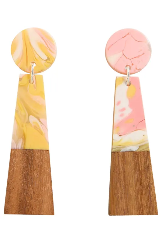 White Stuff Cosmo Resin Drop Earring Pink Multi Maat: OS | Oorbellen Outlet | Dames | Roze