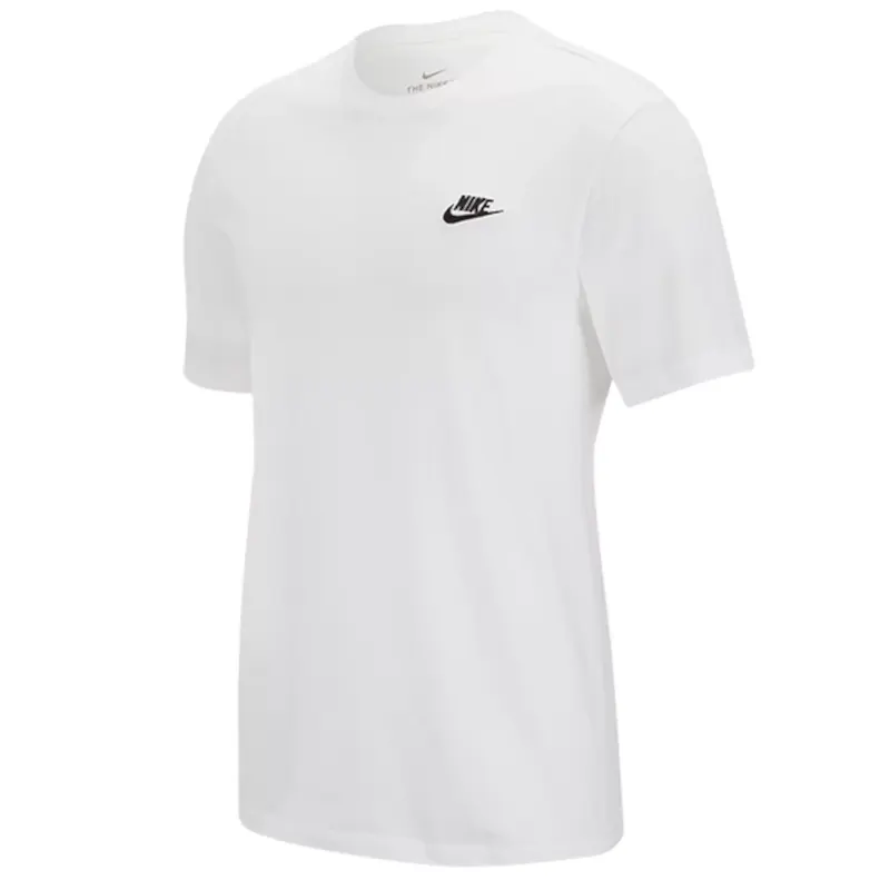 Nike NSW Club Tee AR4997-101, Męskie, Białe, t-shirty, bawełna, rozmiar: S