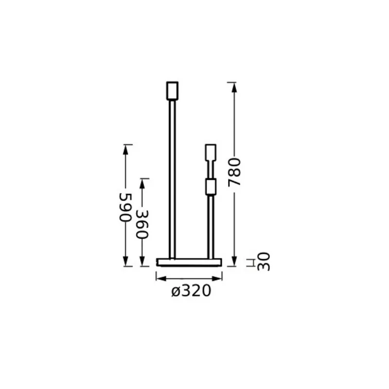 Lampa stojąca OSRAM DECOR STICK, beżowa, wysokość 78 cm, 3-punktowa