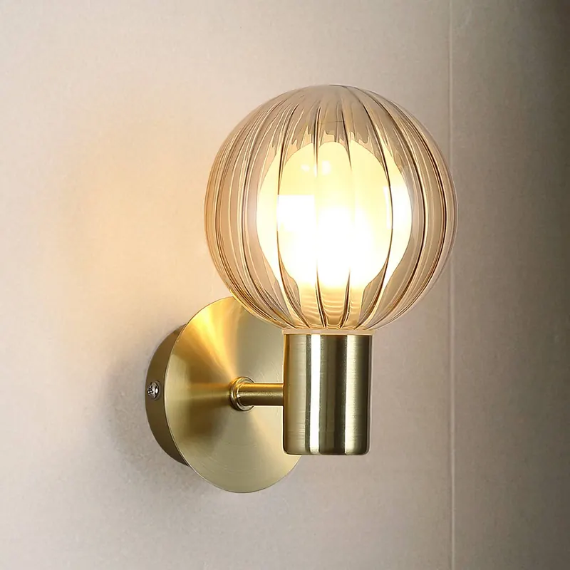 Kinkiet do łazienki Lumisphere, kolor kremowy/mosiężny, wysokość 12 cm