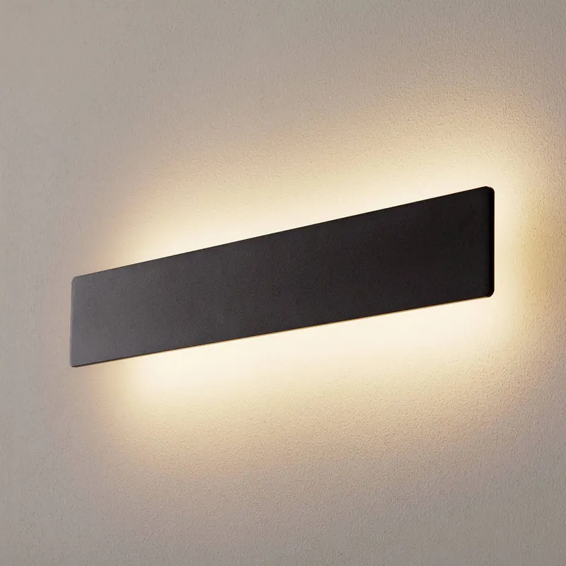 Kinkiet LED Zig Zag, czarny, szerokość 53 cm