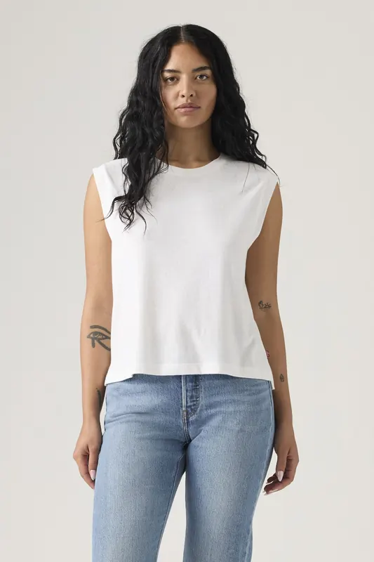 Levi's Boxy Tank Top Maat: M | Tops Outlet | Dames | Wit