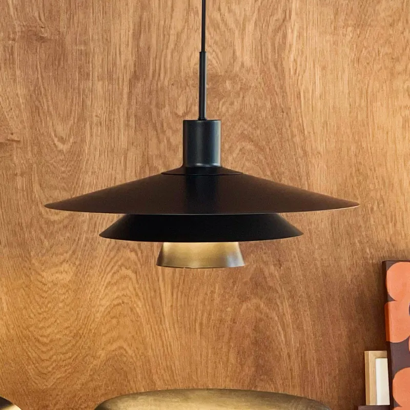 Lampa wisząca Dyberg Larsen Kay, średnica 50 cm, czarna, metalowa