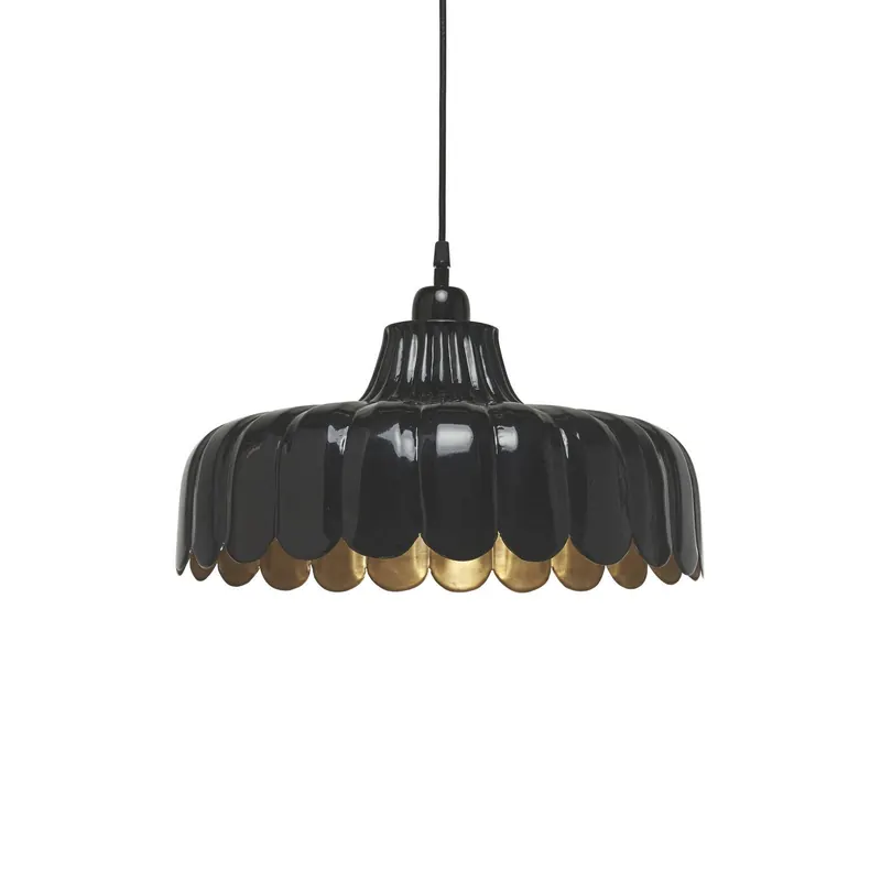 Lampa wisząca PR Home Wells, czarny/złoty, Ø 43 cm, metal