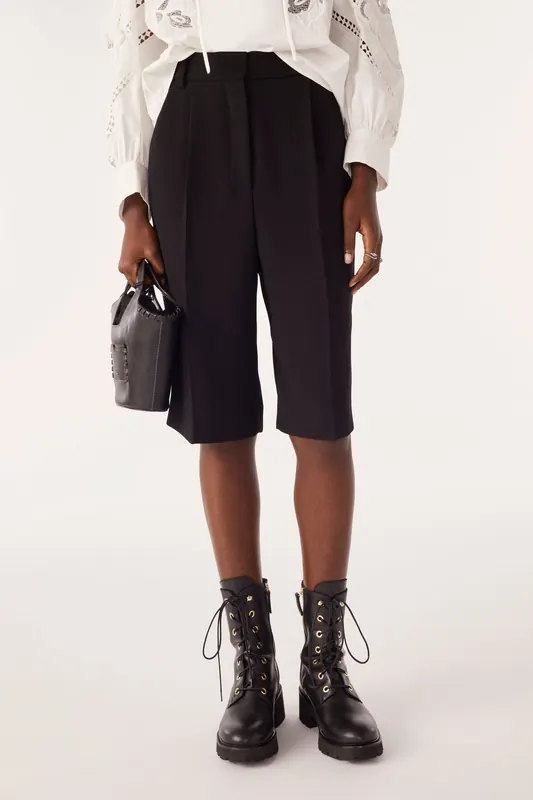 BA&SH Bermuda Short Black Maat: 40 | Korte Broeken Outlet | Dames | Zwart
