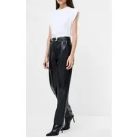 French Connection Brody Croc Pu Trouser Black Maat: 18 | Pantalons Outlet | Dames | Zwart