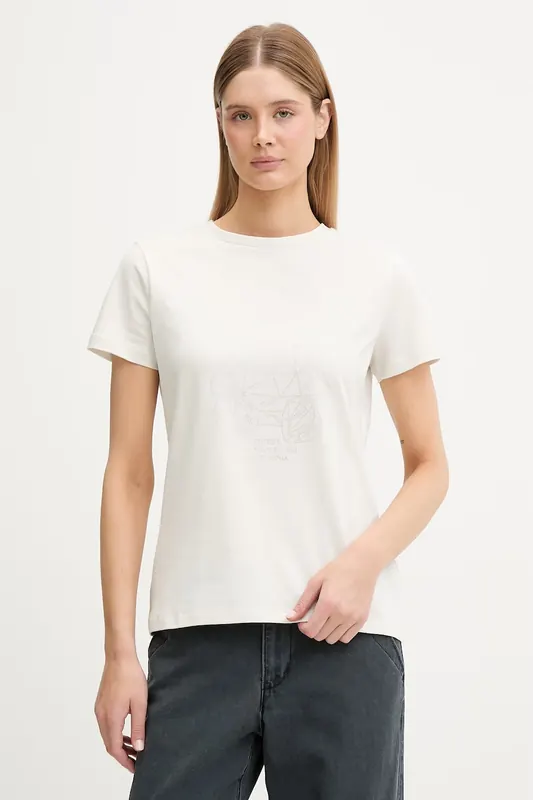 Guess T-shirt damski bawełniany z elastanem ROMY