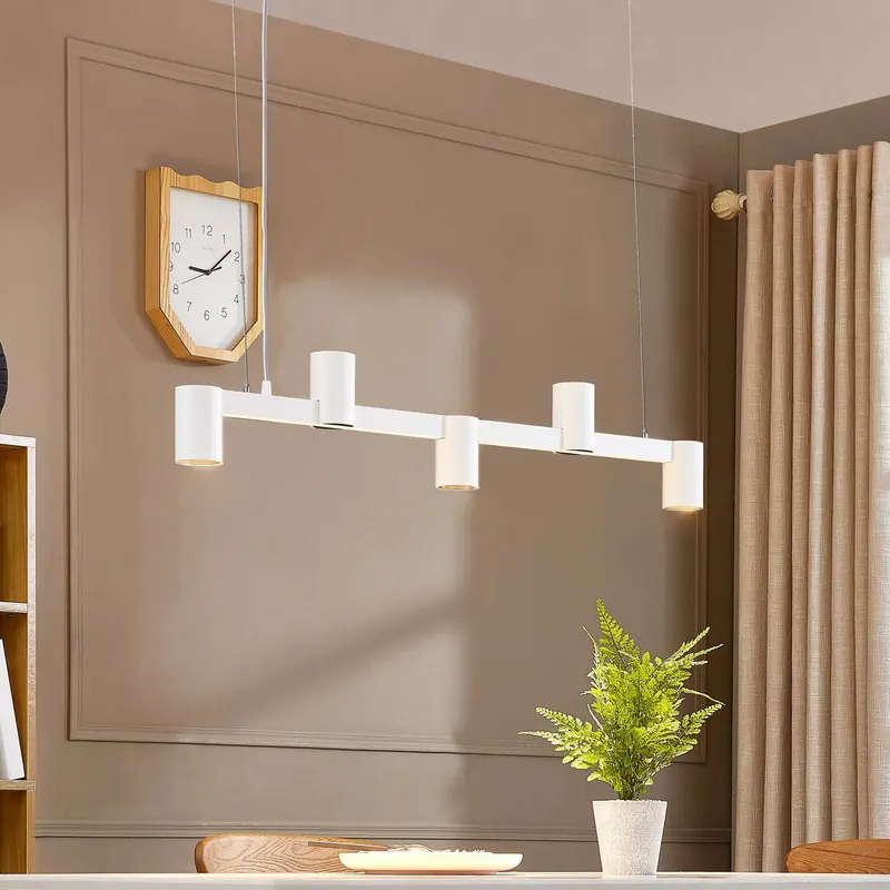 Żyrandol Arcchio Brinja, biała, długość 90 cm, 5-punktowa, GU10