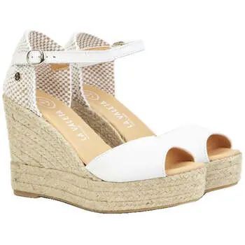 La Valeta Espadrilles Charlene Peep Toe Blanco
