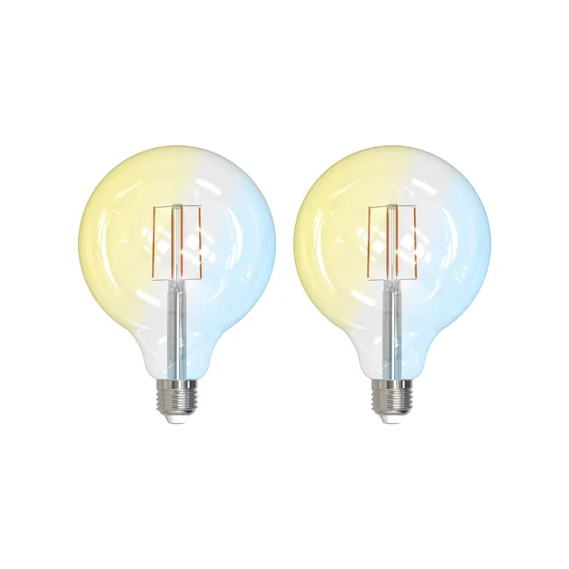 LUUMR Smart LED Filament zestaw 2 żarówek E27 G125 7W przezroczysty Tuya