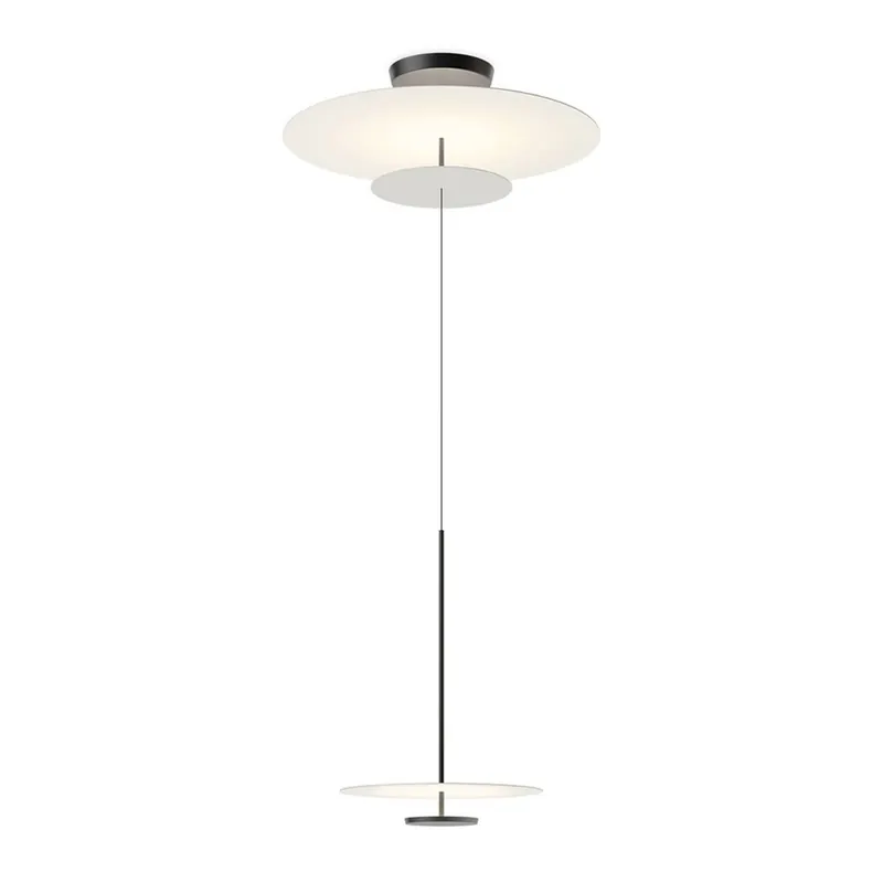 Żyrandol LED Vibia Flat, 3-punktowy, Ø 90 cm, szara L1