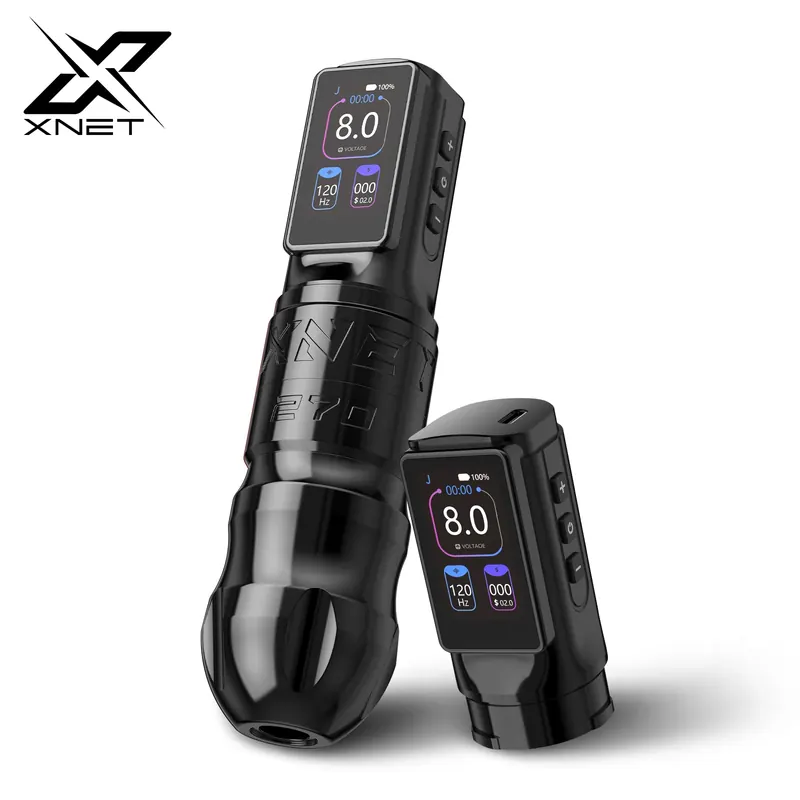 XNET Titan270 bezprzewodowa maszynka do tatuażu pióro o wysokim momencie obrotowym bezszczotkowy silnik z skoku 4,0/5,0mm bateria 2400 mAh dla artysty tatuażu