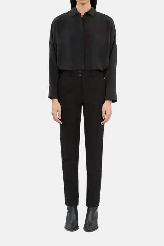 The Kooples Straight-leg Trousers With Side Stripe Detail Black Maat: 42 | Pantalons Outlet | Dames | Zwart