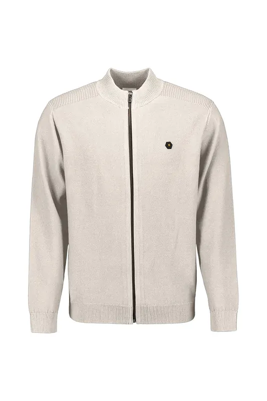 No Excess Pullover Full Zip Shoulder Detail Stone Maat: 3XL | Cardigans Outlet | Heren | Ecru