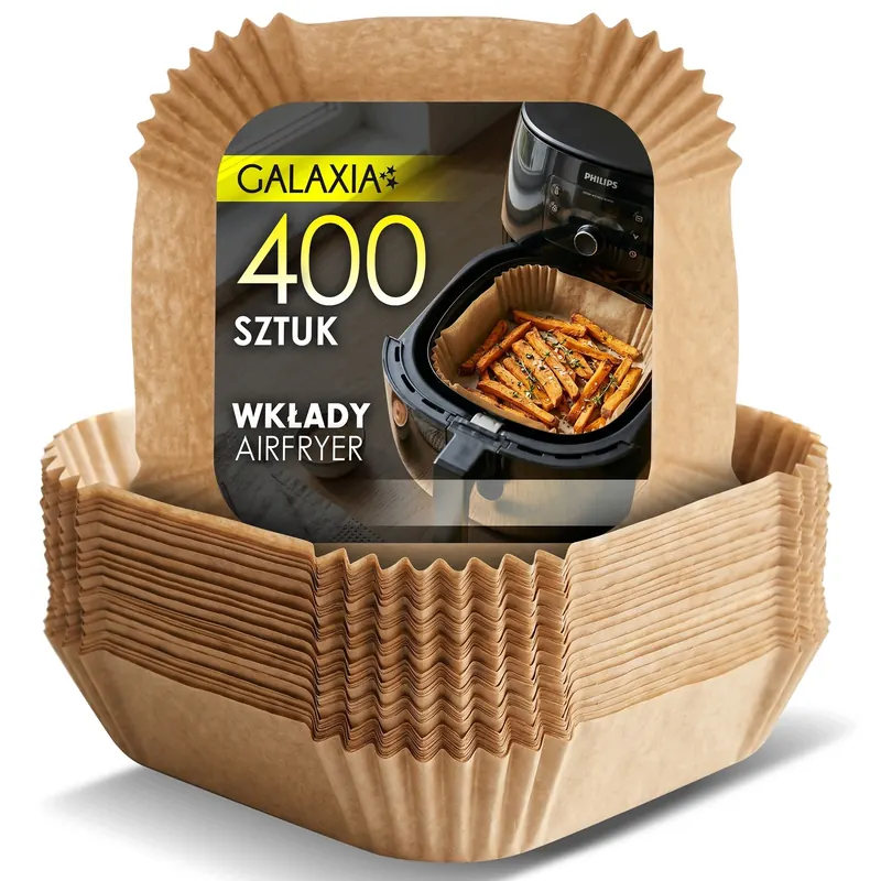 Wkład Air Fryer 400 Szt Papier 20x20cm Wkłady Do Frytkownicy Beztłuszczowej