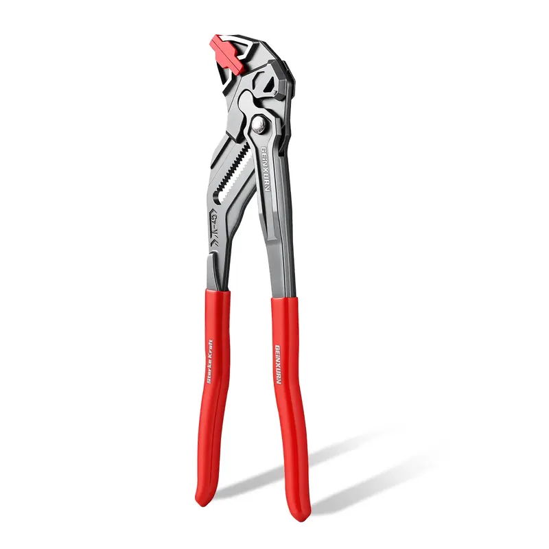 Szczypce do pomp wodnych Geinxurn Heavy Duty 7-calowe z szybkozłączką, 15-pozycyjne, udźwig 1,5 cala, szczęki równoległe ze stali CR-V