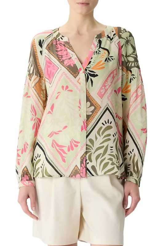 Comma Blouses Pink Maat: 46 | Longsleeves Outlet | Dames | Roze
