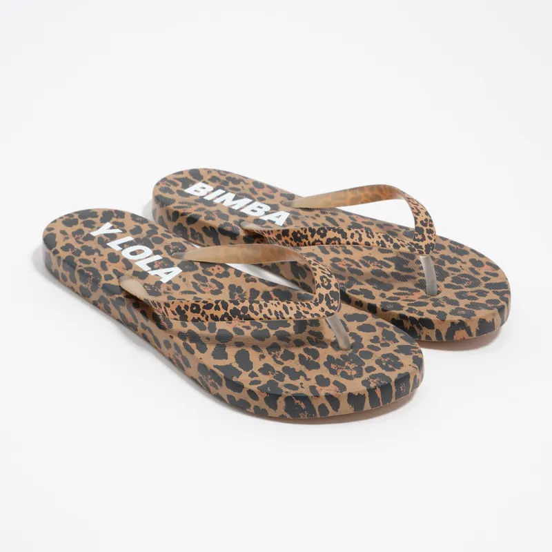Klapki japonki Leopard naturalne