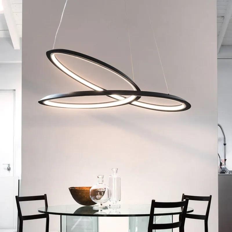 Lampa wisząca Nemo Kepler 2,700K Down Ø110cm czarna
