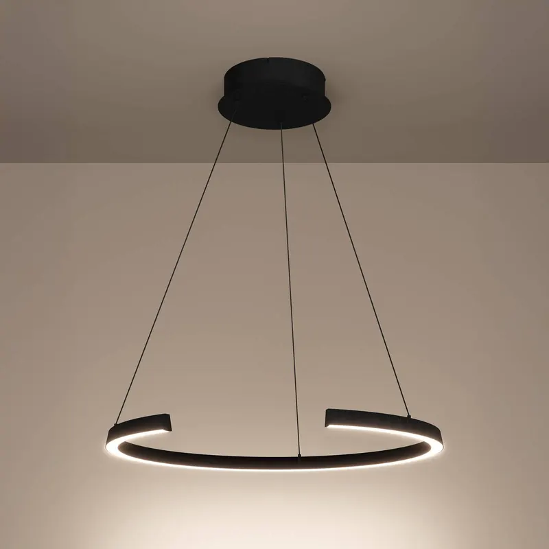 Żyrandol Stars of Light Labonete, czarna, Ø80 cm, 1-punktowa, CCT