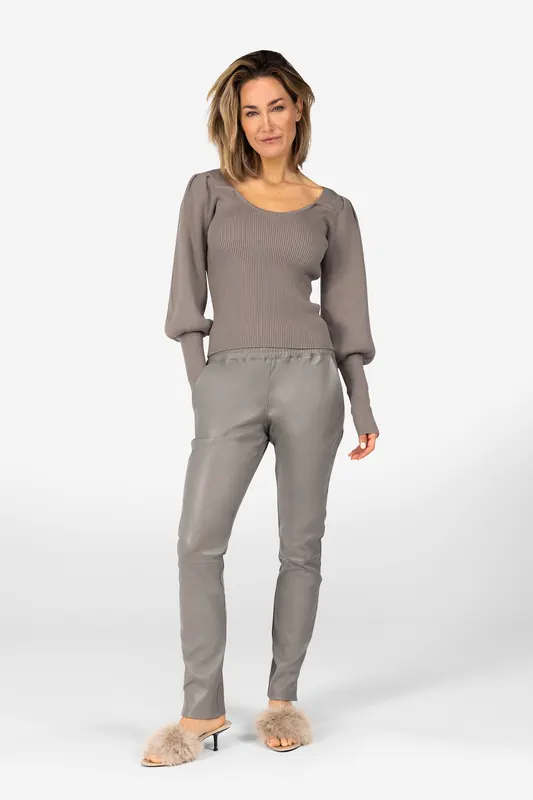 Ibana Thirza Tops Classic Grey Maat: L | Longsleeves Outlet | Dames | Grijs
