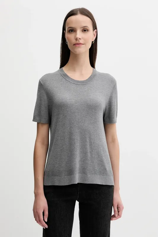 United Colors of Benetton t-shirt z jedwabiem