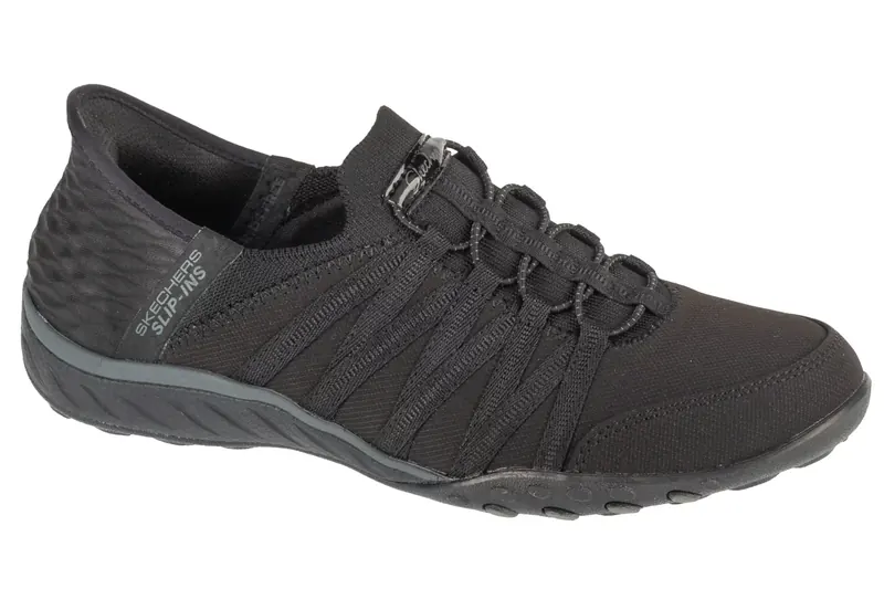 Skechers Slip-ins: Breathe Easy - Roll With Me 100593-BBK, Damskie, Czarne, buty sneakers, tkanina, rozmiar: 38