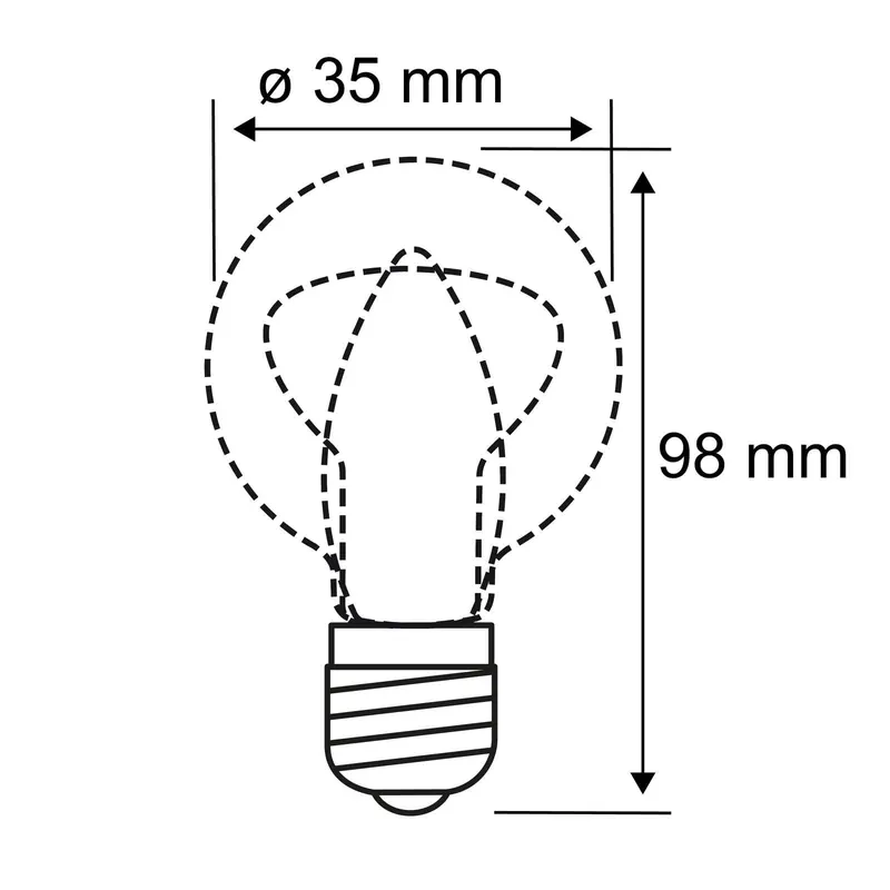 Paulmann E14 2,6W 827 żarówka świeca LED kręta