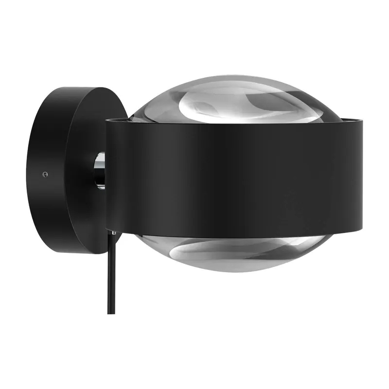 Puk Maxx Wall+ Soczewki LED przezroczyste, czarny mat/chrom