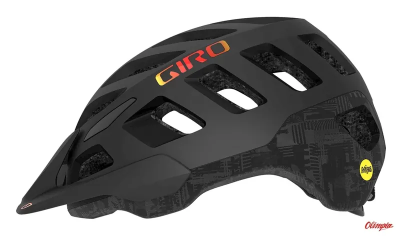 Kask mtb GIRO RADIX INTEGRATED MIPS matte czarny hypnotic roz. S (51-55 cm) (51-55)